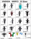 C0329 726Pcs Car Push Plastic Retainer Clips Tailgate Handle Rod Clip with Auto Rivets Fasteners Kit Plastic Push Rivets