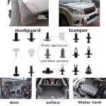 C0136 446Pcs Nylon Car Retainer Clips Auto Fasteners Push Trim Clips Pin Rivet Bumper Kit New Condition Automotive Fasteners