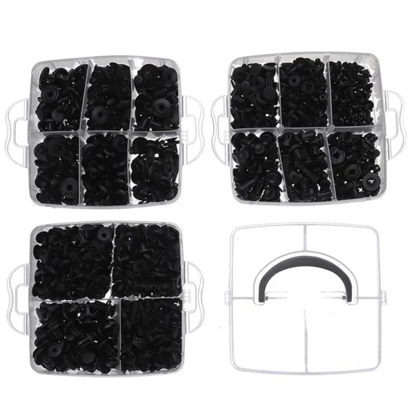 C0730 635Pcs Car Clips Push Retainer Bumper Clips Auto Fastener & Clip 16 Most Popular Size Nylon Bumper Fender Rivets
