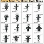 C0427 750Pcs Car Clips Nylon Auto Bumper Fastener Push Retainer Trim Clips Pin Rivet Bumper Clips