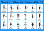 C0340 715Pcs Fastener Remover & 32 Car Door Panel Trim Clips Kit Car Retainer Clips Fasteners Cars Body Kits Plastic Material