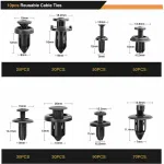 C0336 650Pcs Car Retainer Clips Auto Fasteners  Plastic Push Trim Pin Rivet Bumper Kit USA