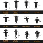 C0321 240Pcs Bumper Retainer Clips Car Plastic Rivets Fasteners Push Retainer Kit Auto Push Pin Rivets Set