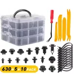 C0297 645Pcs Auto Fastener Clip Kit Car Retainer Plastic Fasteners Push Trim Clips Pin Rivet Bumper Condition New Wholesale