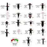 C0600 460 Pcs Car Bodies Inside Fender Bumper Retainer Attachments Clips Plastic Rivets Trim Assortment Kit Screws Panel Closure