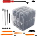 C0529 645Pcs Car  Fender Rivet Clips and Plastic Fastener Kits Fender  Clips 16 Most Popular Sizes Automotive PIN RIVET Kits