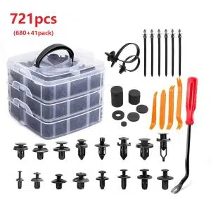 C0010 721Pcs Car Clips Auto Fasteners Bumper Push Trim Clips Pin Rivet  Kit  Retainer Plastic Auto Fastener & Clip
