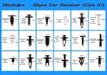 C0340 715Pcs Fastener Remover & 32 Car Door Panel Trim Clips Kit Car Retainer Clips Fasteners Cars Body Kits Plastic Material