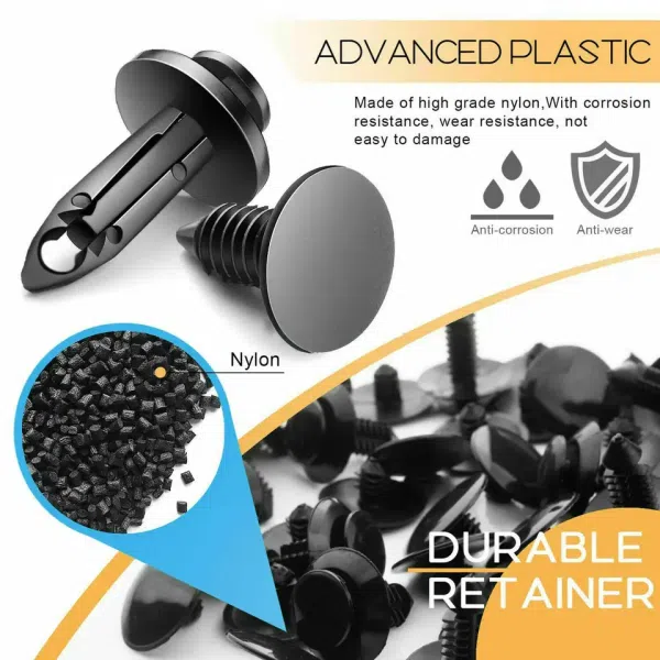 C0336 650Pcs Car Retainer Clips Auto Fasteners  Plastic Push Trim Pin Rivet Bumper Kit USA