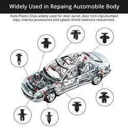 C0710 760Pcs Car Push Retainer Clips -16 Most Popular Sizes Car Door Trim Panel Clips Plastic Push Rivets