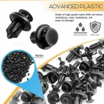 C0427 750Pcs Car Clips Nylon Auto Bumper Fastener Push Retainer Trim Clips Pin Rivet Bumper Clips