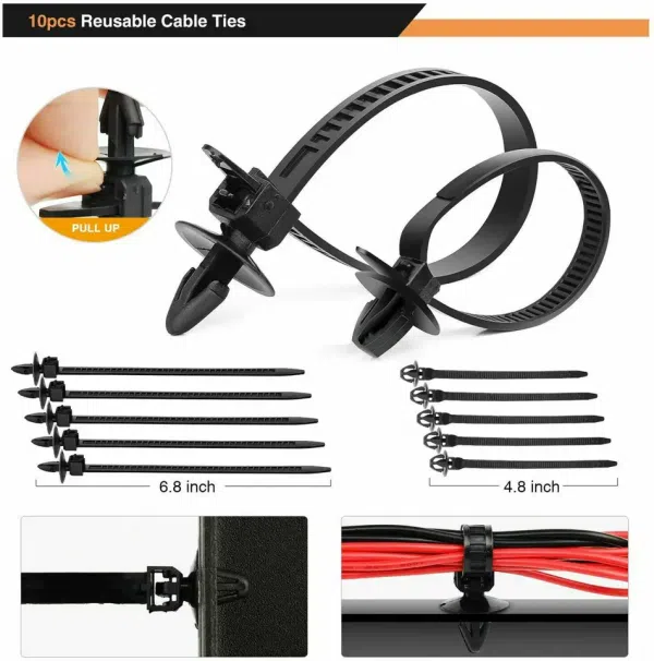 C0336 650Pcs Car Retainer Clips Auto Fasteners  Plastic Push Trim Pin Rivet Bumper Kit USA