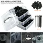 C0427 750Pcs Car Clips Nylon Auto Bumper Fastener Push Retainer Trim Clips Pin Rivet Bumper Clips