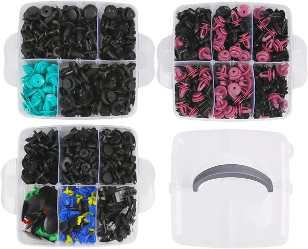 C0329 726Pcs Car Push Plastic Retainer Clips Tailgate Handle Rod Clip with Auto Rivets Fasteners Kit Plastic Push Rivets