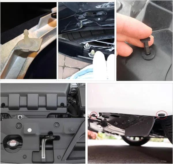 C0602 390pcs GRC-34 Push Bumper Fastener Automotive Fastener Clip Hybrid Body Push Bumper Door Trim Panel Auto Clip