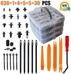 C0175 675Pcs Auto Fastener & Clip Bumper Retainer Plastic Car Rivets Push Pins Automotive Fender Clips Door Panel Trim Clips Kit