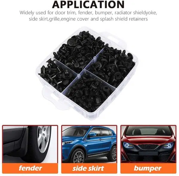 C0175 675Pcs Auto Fastener & Clip Bumper Retainer Plastic Car Rivets Push Pins Automotive Fender Clips Door Panel Trim Clips Kit