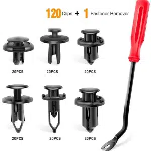 C0016 120Pcs Car Retainer 6.3mm 8mm 9mm 10mm Expansion Screws Replacement Kit Bumper Clips Push Retainer Rivet Clips