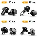 C0016 120Pcs Car Retainer 6.3mm 8mm 9mm 10mm Expansion Screws Replacement Kit Bumper Clips Push Retainer Rivet Clips