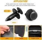 C0016 120Pcs Car Retainer 6.3mm 8mm 9mm 10mm Expansion Screws Replacement Kit Bumper Clips Push Retainer Rivet Clips