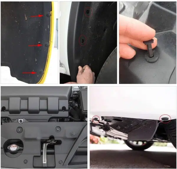 C0016 120Pcs Car Retainer 6.3mm 8mm 9mm 10mm Expansion Screws Replacement Kit Bumper Clips Push Retainer Rivet Clips