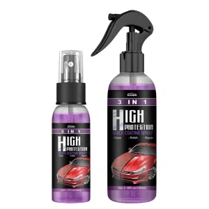C0686 100ML 3 in 1 Car Nano Ceramic Coating Polishing Spraying Wax Forpolish Car Wash Fortify Quick Coat Polish & Sealer