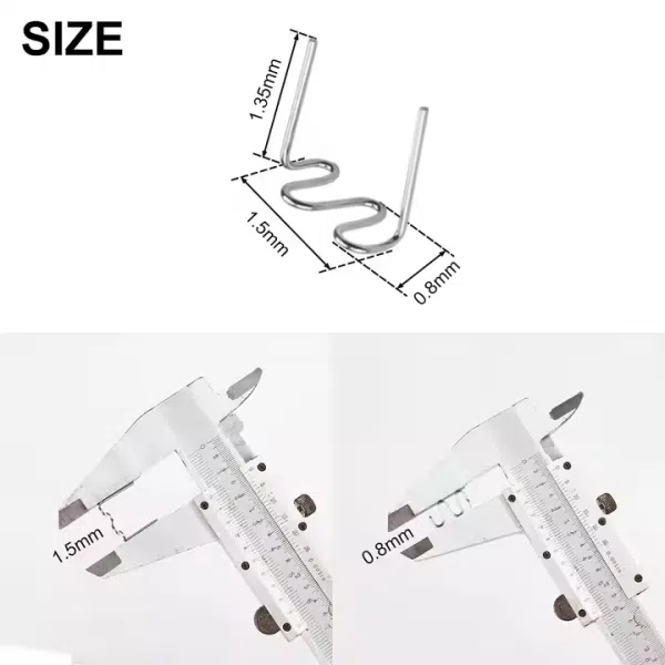 1000Pcs 0.8mm Hot Staples Plastic Welding Wave Stapler for Car Bumper Repair Kit