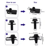 1001Pcs Car Push Retainer Clips 30 Sizes Fasteners Automotive Plastic Clips Auto Push Pin Rivets Set with Blue Fastener Remover