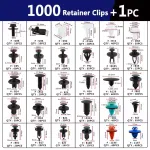 1001Pcs Car Push Retainer Clips 30 Sizes Fasteners Automotive Plastic Clips Auto Push Pin Rivets Set with Blue Fastener Remover