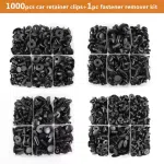 1001Pcs Car Bumper Clips Shield Retainer Clips Plastic Rivets Automotive Push Pins Assortment Xmas Tree Fasteners Kit