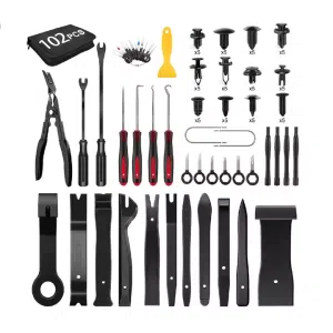 102Pcs Trim Removal Tool Set Panel Fastener Clips Removal Automotive Plastic Upholstery Pliers Removal Install Car Tool