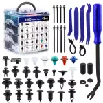 1045Pcs Car Push Retainer Clips Auto Fasteners Assortment Nylon Bumper Fender Rivets With Cable Ties and Fastener Remover