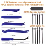 1045Pcs Car Push Retainer Clips Auto Fasteners Assortment Nylon Bumper Fender Rivets With Cable Ties and Fastener Remover