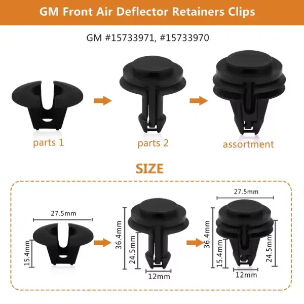 1050Pcs Car Clips Bumper Clips Shield Retainer Clips Plastic Rivets Automotive Push Pins Assortment Xmas Tree Fasteners Kit