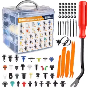 1125Pcs New Car Bumper Retainer Clips 26 Sizes Plastic Push Rivets Fastener for Fender Door Trim Panel Clip Set