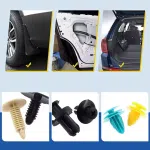 1126Pcs Car Clips Push Retainer Bumper Fastener Auto Panel Push Plastic Fastener Kit Bumper Clips