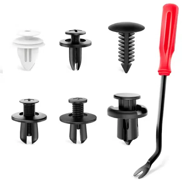 120Pcs Car Bumper Push Retainer Clips & Nylon Fasteners Rivet Kit 6mm 7.6mm 8mm 8.8mm 10mm Door Trim Panel Clips