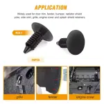 120Pcs Car Bumper Push Retainer Clips & Nylon Fasteners Rivet Kit 6mm 7.6mm 8mm 8.8mm 10mm Door Trim Panel Clips
