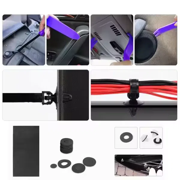 1211Pcs Automotive Clips Universal Auto 22 Black Plastic Rivets Fastener Fender Door Panel