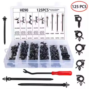 126Pcs Car Wire Harness Routing Clip Retainer Clips for Hon Da Maz Da Fo Rd Che Vrolet