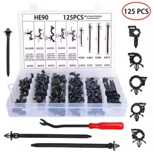 126Pcs Car Wire Harness Routing Clip Retainer Clips for Hon Da Maz Da Fo Rd Che Vrolet