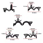 126Pcs Car Wire Harness Routing Clip Retainer Clips for Hon Da Maz Da Fo Rd Che Vrolet