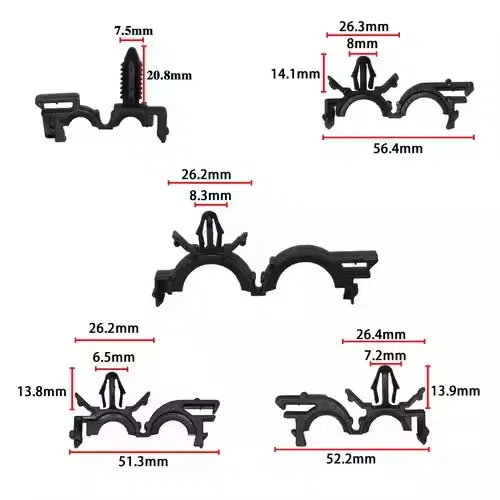 126Pcs Car Wire Harness Routing Clip Retainer Clips for Hon Da Maz Da Fo Rd Che Vrolet