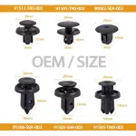 131Pcs 6 in 1 Car Clips 90682-SEA-003 Front Bumper Clips Bumper Fastener 91512-SX0-003, Push-Type Plastic Rivet 91505-S9A-003