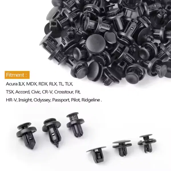 131Pcs 6 in 1 Car Clips 90682-SEA-003 Front Bumper Clips Bumper Fastener 91512-SX0-003, Push-Type Plastic Rivet 91505-S9A-003