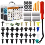 1355Pcs Car Retainer Clips Auto Body Push Fasteners Automotive Bumper Clips Matle Screw Panel Plastic Rivets with Remover Kit