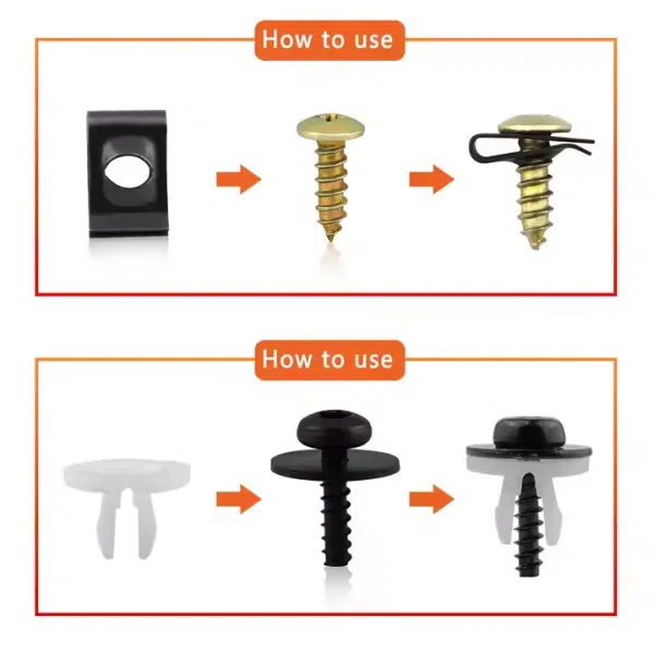 1355Pcs Car Retainer Clips Auto Body Push Fasteners Automotive Bumper Clips Matle Screw Panel Plastic Rivets with Remover Kit