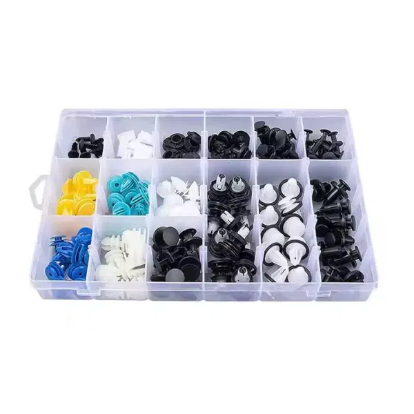 150pcs Boxed Car Clip Bumper Clips Plastic Riveter Bumper Fastener Set Buckle Push Retainer