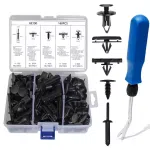 160Pcs and 1Pcs Fastener Remover Fender Flare Clips Blind Rivet Rocker Moulding Clips Bumper Shield Retainer Clip Assortment