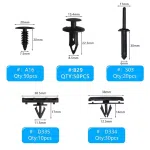 160Pcs and 1Pcs Fastener Remover Fender Flare Clips Blind Rivet Rocker Moulding Clips Bumper Shield Retainer Clip Assortment